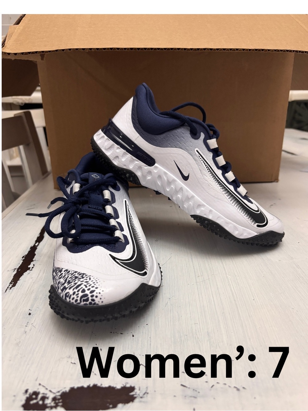 Nike Kids White, Navy & Black Turf Sneakers